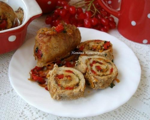 Рулетики из свинины с начинкой. 01 Рулетики из свинины с начинкой. 01