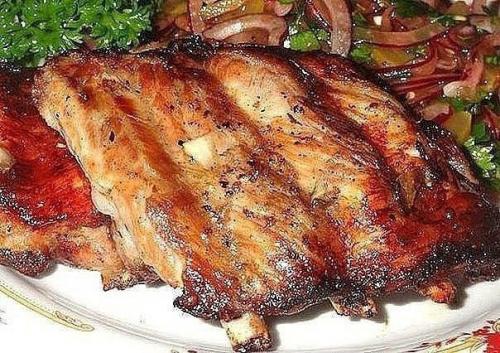 Ребрышки свиные из духовочки.