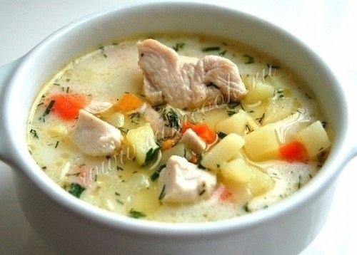 Сырный суп с курицей. Сырный суп с курицей.