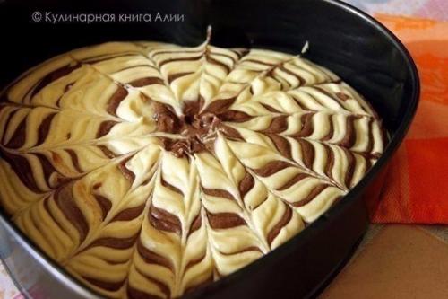 Пирог Зебра.  Ингредиенты: 05