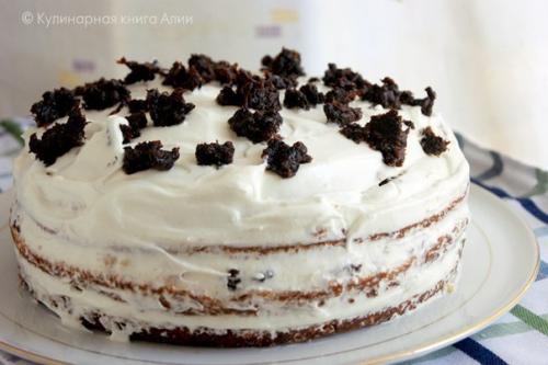 Медовик на кефире. 04