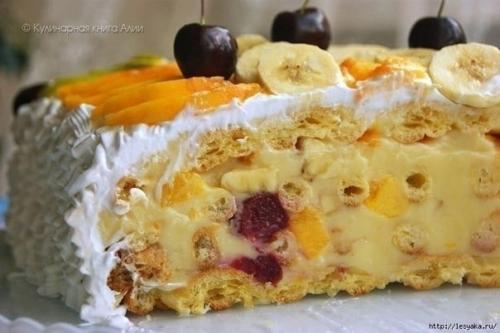 Оригинальный и вкусный летний торт Тропиканка. 07