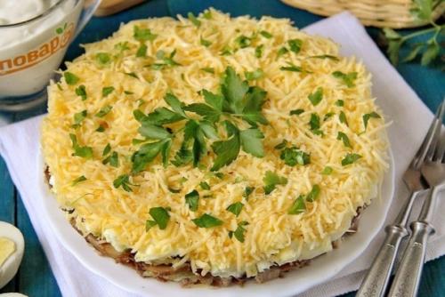 Салат Балерина.  Ингредиенты: