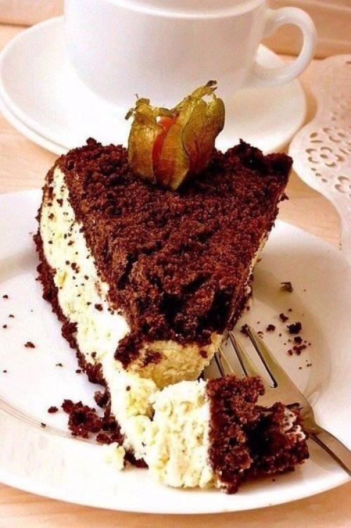 Попробуй приготовить этот шоколадно - творожный пирог - это очень просто! 09