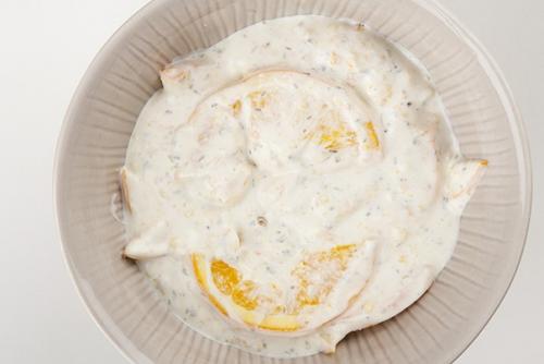 Сметанно - апельсиновый маринад.