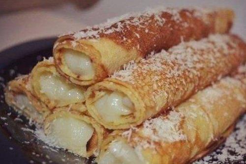 Блинчики с заварным кремом.