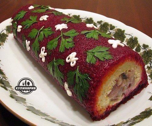 Селедка под шубой рулетом. 04