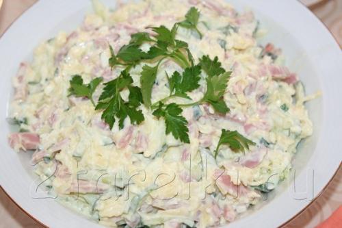 Подборка салатов со свежими огурчиками. 05