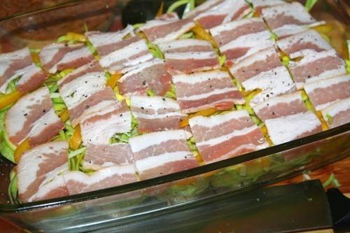 Картофель с беконом и кабачками. 03