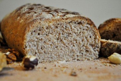 Домашний хлеб с розмарином, орехами и лавандой на ржаной и пшеничной муке. 06
