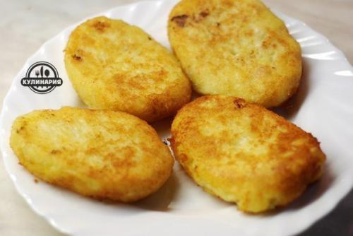 Картофельные котлеты с курицей.