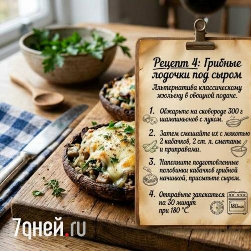 Простые рецепты из кабачков в духовке c сыром, фаршем или грибами - в наших карточках. 03