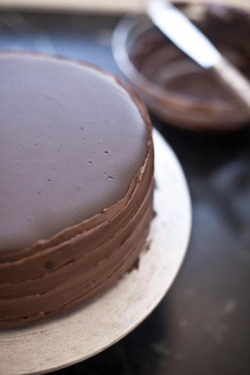 Двухслойный чизкейк в шоколадной глазури. 01