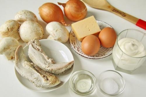 Салат Балерина.  Ингредиенты: 01