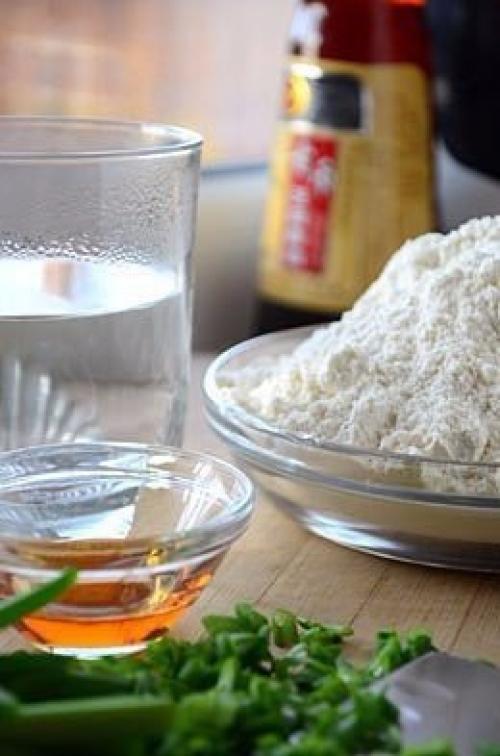 Китайские лепешки с зеленым луком. 01