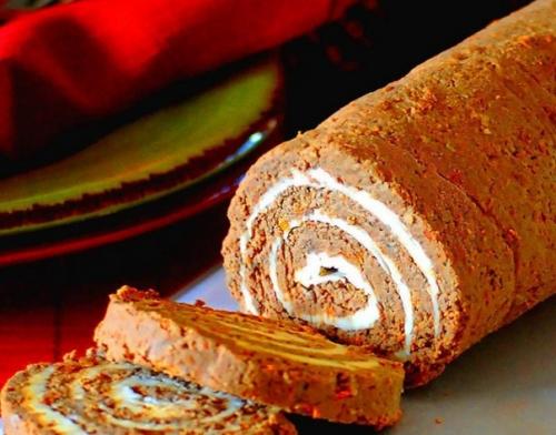Печёночный рулет с сыром.