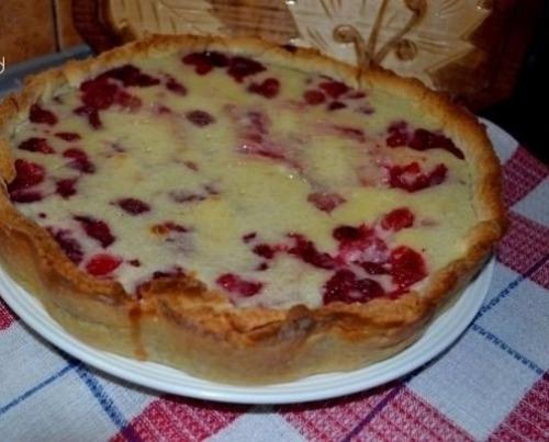 Цветаевский пирог с малиновой начинкой. 06