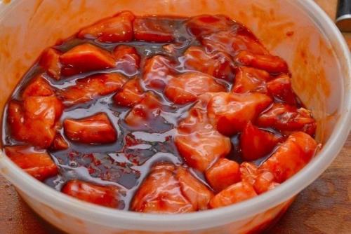 Шашлык из курицы с ананасом. 02