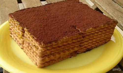 Кофейный торт из печенья.