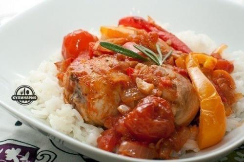 Курица запеченная с овощами. 06