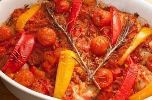 Курица запеченная с овощами. 05