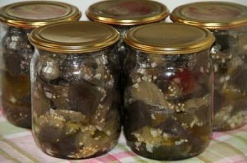 Баклажаны с чесноком. 

