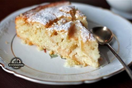 Творожная шарлотка.  Ингредиенты: