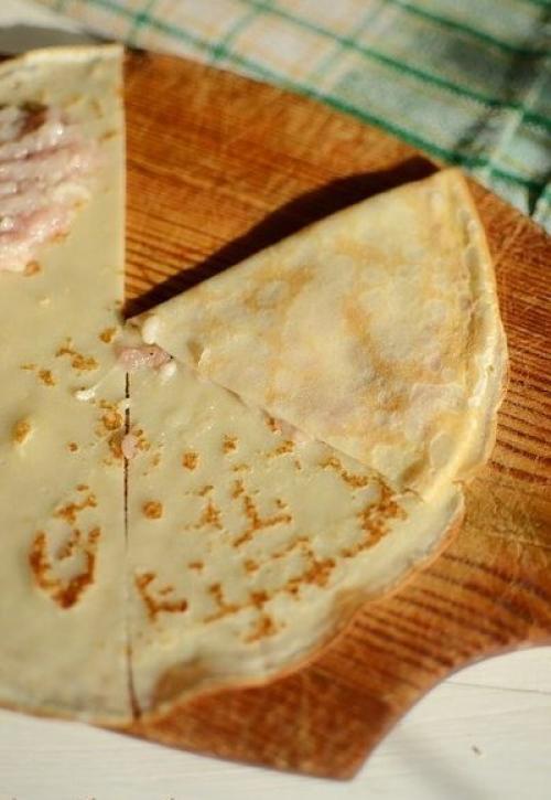 Блинные треугольнички с курицей. 03