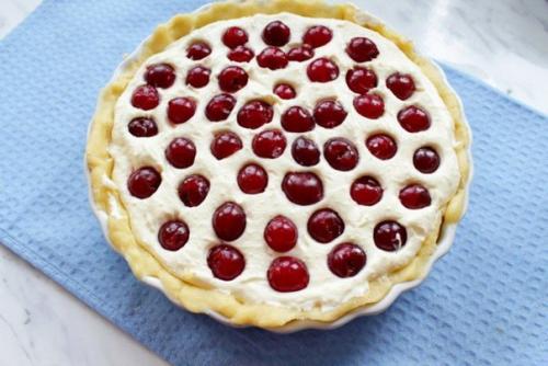 Творожный пирог с вишней. 08