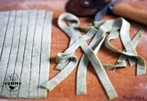 Зеленая паста.  Вам потребуется: