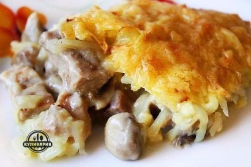 Восхитительная курица с грибами.