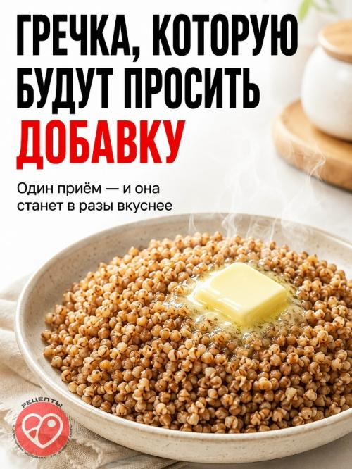 Гречка может быть настолько вкусной, что её будут просить добавку. 

