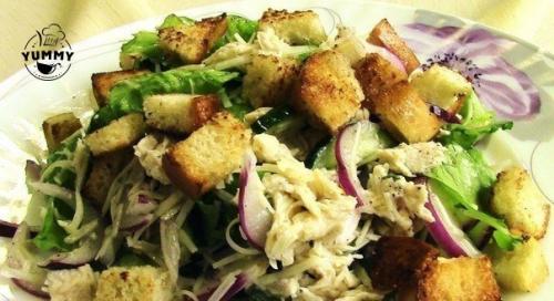 Салаты с сухариками: топ - 7 рецептов. 06