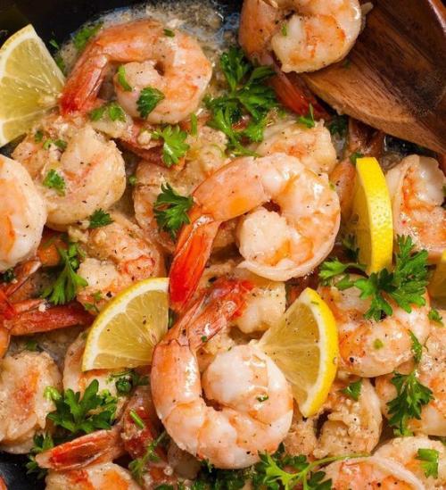 Креветки в чесночном соусе. 01