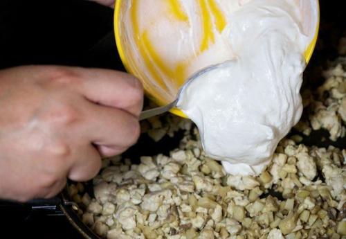 Шампиньоны с курицей и сыром. 04