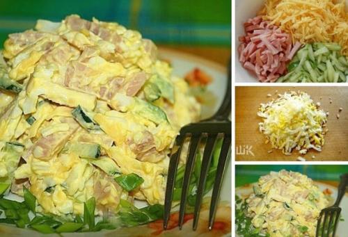 Салат Нежный. Я съела бы с удовольствием сейчас бы его.