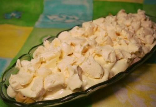 Салат с грибами и сыром Искушение. 05