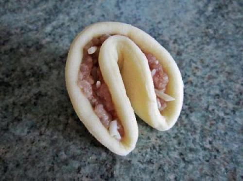 Мясной пирог Хризантема. 03