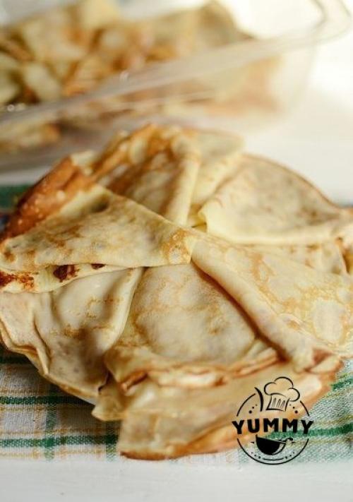 Блинные треугольнички с курицей. 05