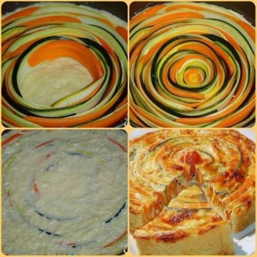 Овощной пирог.  Ингредиенты: