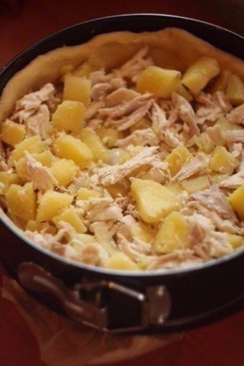Пирог с курицей и картофелем. 06