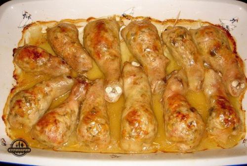 Фаршированные куриные ножки.