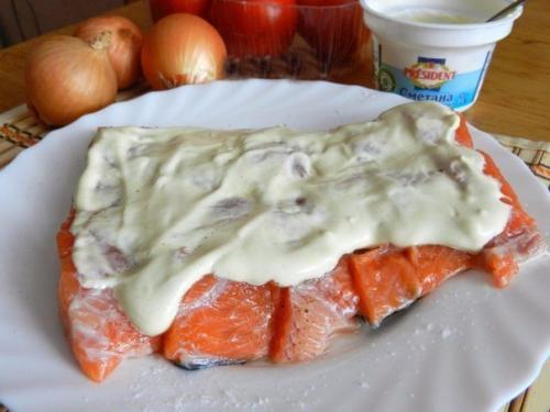 Запечённая сёмга с сыром. 02