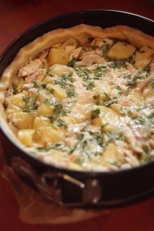 Пирог с курицей и картофелем. 07
