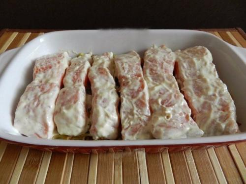 Запечённая сёмга с сыром. 03