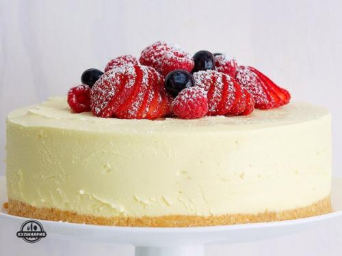 Белоснежный чизкейк.  Ингредиенты: