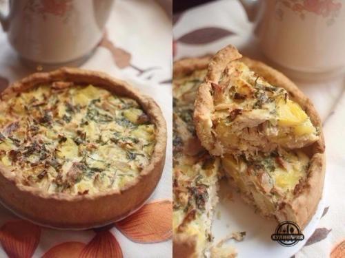 Пирог с курицей и картофелем. 08