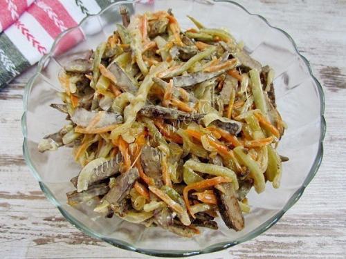 Салат из говяжьей печени. 08