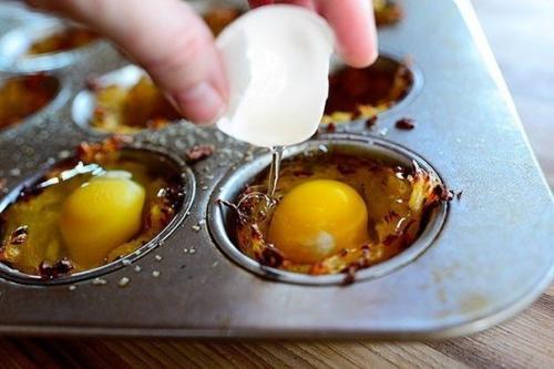 Картофельные корзинки с яичницей - глазуньей. 05
