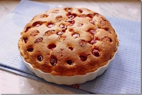 Творожный пирог с вишней. 08